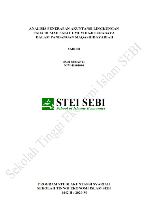 Analisis Penerapan Akuntansi Lingkungan di Rumah Sakit Umum Haji Surabaya dalam Pandangan Maqashid Syariah