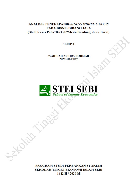 Analisis Penarapan Business Model Canvas pada Bisnis Bidang Jasa (Studi Kasus: 