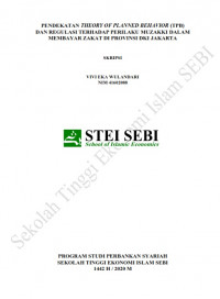 Image of Pendekatan Theory Of Planned Behavior (TPB) dan Regulasi terhadap Perilaku Muzakki dalam Membayar Zakat di Provinsi DKI Jakarta