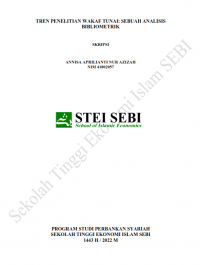 Image of Tren Penelitian Wakaf Tunai: Sebuah Analisis Bibliometrik