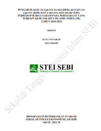 Image of Pengaruh Debt to Equity Ratio (DER), Return on Equity (ROE), dan Earning per Share (EPS) Terhadap Harga Saham pada Perusahaan yang Terdaftar di Jakarta Islamic Index (JII) Tahun 2018-2020