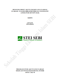 Image of Mengurai Riset Akuntansi Keuangan Sosial Syariah: Analisis Bibliometrik dan Systematic Literature Review (SLR)
