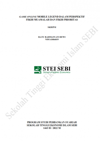 Image of Game Online Mobile Legend dalam Perspektif Fikih Muamalah dan Fikih Prioritas